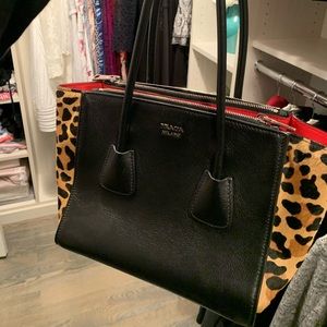 Rare Prada Cavallino calfhair leopard print bag